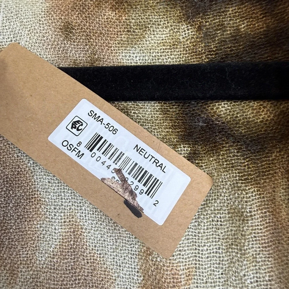 Steve Madden Kimono Cardigan Womens‎ One Size Neutral Tie Dye Boho Ruana Wrap